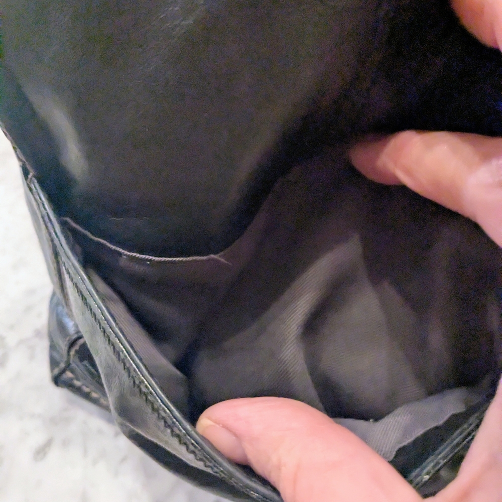 The Sak Black Leather Crossbody Messenger Bag - Picture 9 of 9